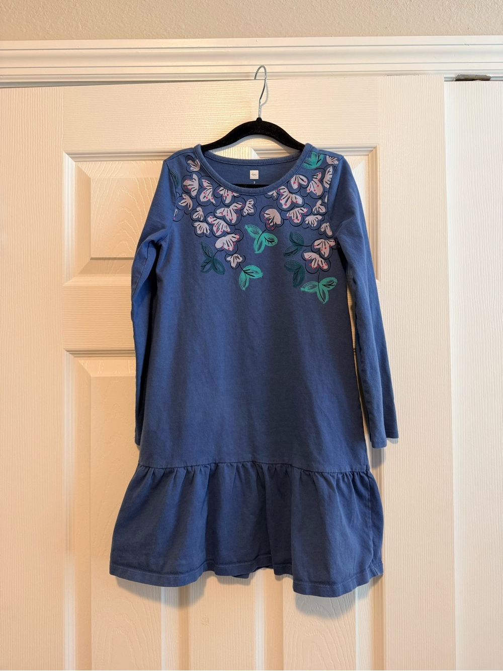 Tea Collection Blue Floral Long Sleeve Dress